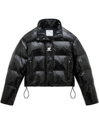 Courreges - Courrges Cropped High Neck Puffer Jacket - Lyst