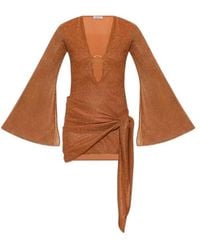 Oséree - Oséree Ring Detail Lurex Mini Dress - Lyst
