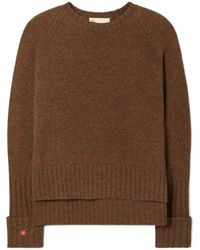Tory Burch - Ribbed Cuff Wool Sweater - Lyst