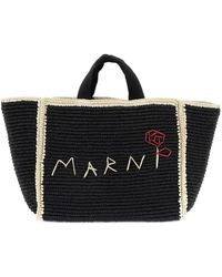 Marni - Logo-Detailed Top Handle Bag - Lyst
