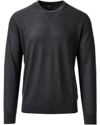 ARMANI EXCHANGE - Long-Sleeve Crew-Neck Sweater - Lyst