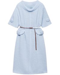 Prada - Mouliné Wool Knit Dress - Lyst