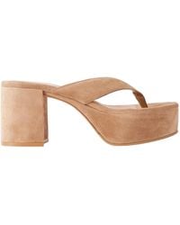 Gianvito Rossi - 35 Suede Platform Thong Sandals - Lyst