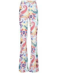 Etro - Paisley-Printed Flared Pants - Lyst
