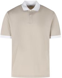 Eleventy - Contrast-Collar Polo Shirt - Lyst