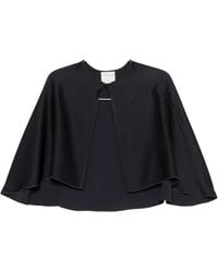forte_forte - Satin-Finish Cape-Style Shirt - Lyst