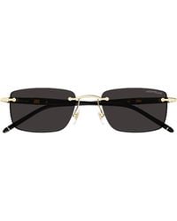 Montblanc - Eyewear Rimless Rectangular Sunglasses - Lyst