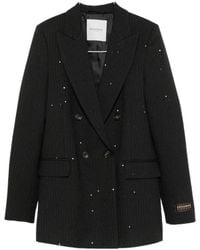 ERMANNO FIRENZE - Double-Breasted Long-Sleeve Blazer - Lyst