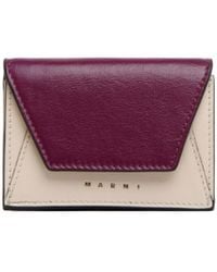 Marni - And Leather Tri-Fold Wallet - Lyst