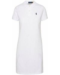 Polo Ralph Lauren - Logo Embroidered Polo Dress - Lyst