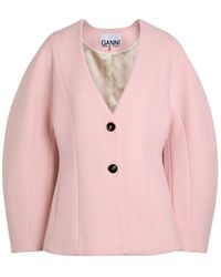 Ganni - Wool And Cashmere Blend Jacket - Lyst