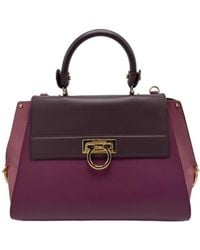 Ferragamo - Top Handle Shoulder Bag - Lyst
