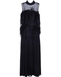 Alberta Ferretti - Ethereal Silk Chiffon Feather Gown - Lyst
