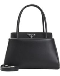Prada - Triangle-Logo Tote Bag - Lyst