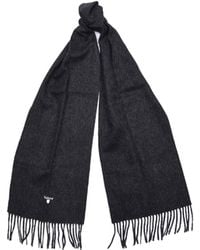 Barbour - Logo Detail Wool Scarf - Lyst