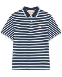 Valentino - Vlogo Patch Striped Polo Shirt - Lyst