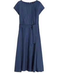 Weekend by Maxmara - Linen Belted Midi Dress - Lyst