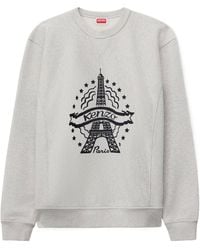 KENZO - Eiffel Tower Design Sweatshirt - Lyst