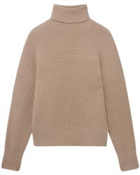 Stella McCartney - Roll-Neck Rib-Knit Cape Jumper - Lyst