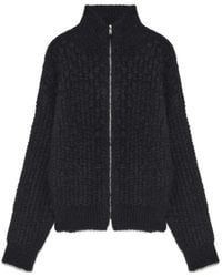 Jil Sander - Chunky-Knit High Neck Cardigan - Lyst