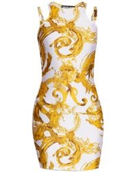 Versace Jeans Couture - Watercolour Couture-Print Minidress - Lyst