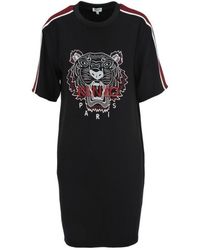 KENZO - Tiger Head Embroidered Dress - Lyst