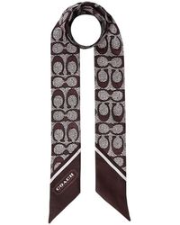 COACH - Pointed Silk Scarf - Lyst