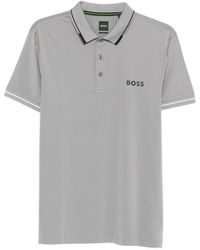 BOSS - Boss Logo Printed Short-Sleeved Polo Shirt - Lyst