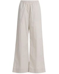 By Malene Birger - Striped Wide-Leg Casual Pants - Lyst