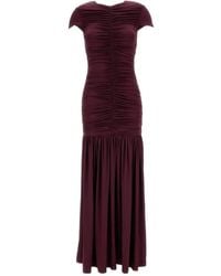 ROTATE BIRGER CHRISTENSEN - Ruched Short-Sleeve Maxi Dress - Lyst