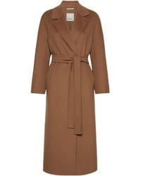 Max Mara - Virgin Wool Wrap Coat - Lyst