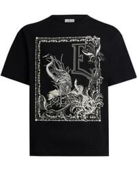 Etro - Placed Printed Crewneck T-Shirt - Lyst