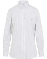 Moschino - Striped Embroidered-Goose Shirt - Lyst