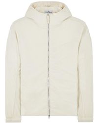 Stone Island - Panelled Zip-Up Hooded Jacket - Lyst
