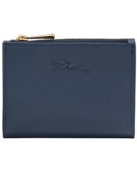 Longchamp - Logo-Embossed Compact Wallet - Lyst
