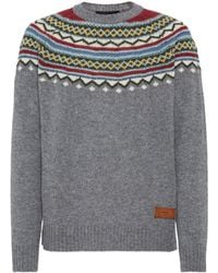 DSquared² - Geometric Patterned Knit Sweater - Lyst