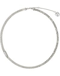 Burberry - Engraved Check Necklace - Lyst