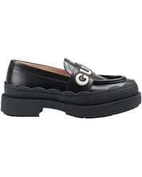 Gucci - Logo Patch Detail Flat Shoes - Lyst