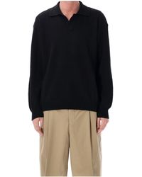 Roberto Collina - Textured Knit Polo Sweater - Lyst