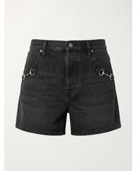 Gucci - Cotton Denim Shorts With Horsebit - Lyst
