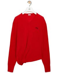 Loewe - Asymmetric Silhouette Knitted Jumper - Lyst