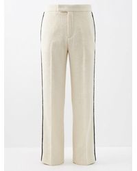 Gucci - Retro Logo Patch Straight Hem Trousers - Lyst