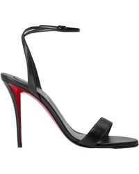 Christian Louboutin - Logo Heel Sandals - Lyst