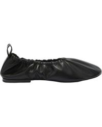 Jil Sander - Gathered Detail Slip-On Flat Ballerinas - Lyst