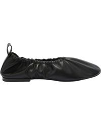 Jil Sander - Gathered Detail Slip-On Flat Ballerinas - Lyst