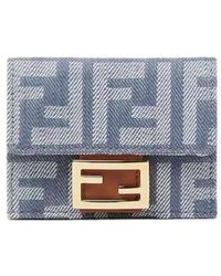 Fendi - Baguette Ff Jacquard Micro Trifold Wallet - Lyst