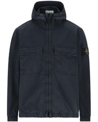 Stone Island - Zip-Up Hooded Jacket - Lyst