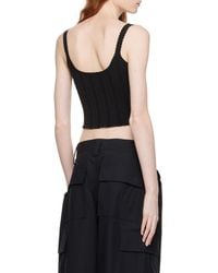 T By Alexander Wang - Alexander Wang Bow Detailed Ribbed Knit Top - Lyst