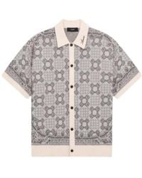 Amiri - Ma Quad Check Mesh Knit Shirt - Lyst