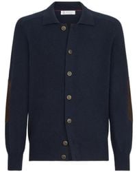 Brunello Cucinelli - Cashmere Cardigan With Shirt-Style Collar And Buttons - Lyst